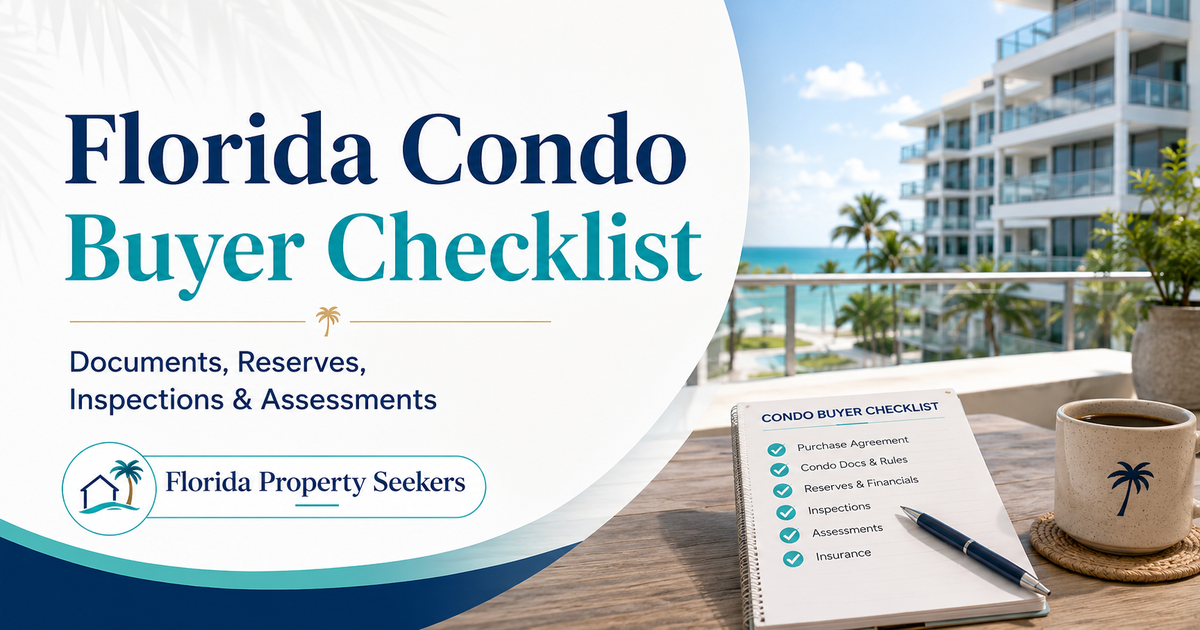 Florida condo buyer checklist by Florida Property Seekers